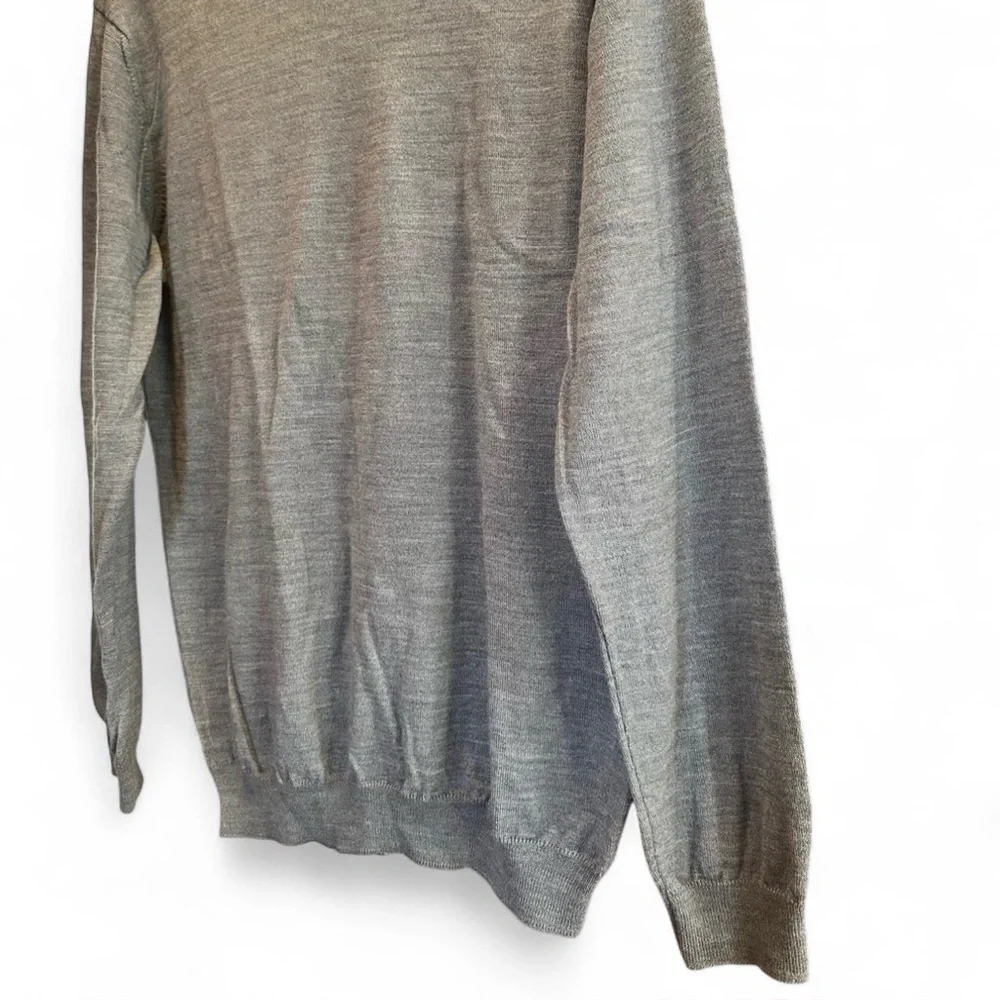 Zara Men's Wool Blend Gray Mock Neck Long sleeve shirt size Medium